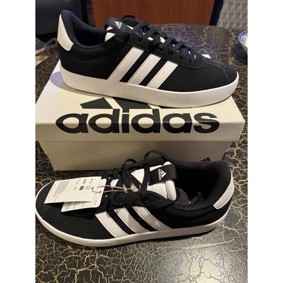 Adidas VL Court 3.0 Shoe Mens Sz 9 Black/White Low Top Sneaker Skateboard Low main image 3